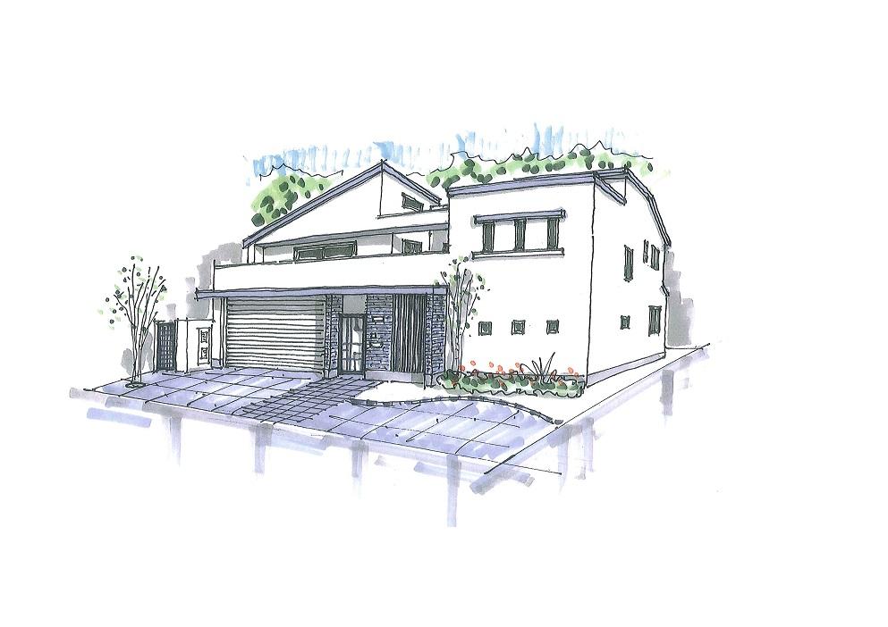 Building plan example (exterior photos). Building plan example Building Price: 5,078 yen (tax included) Building area: 253.14 sq m