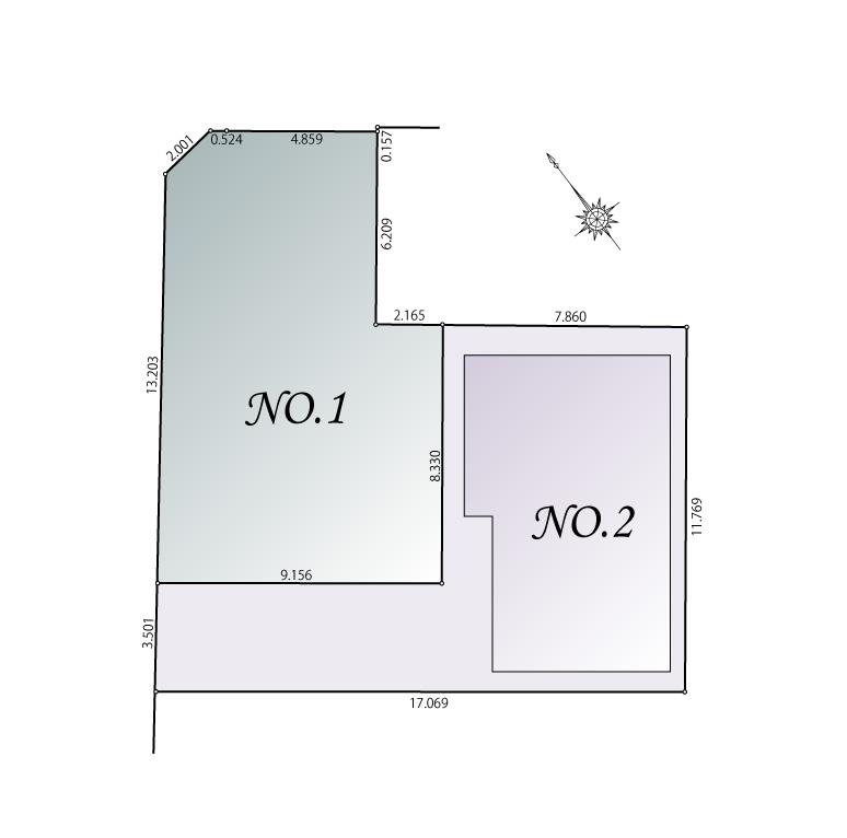 Compartment figure. Land price 72,800,000 yen, Land area 117.46 sq m