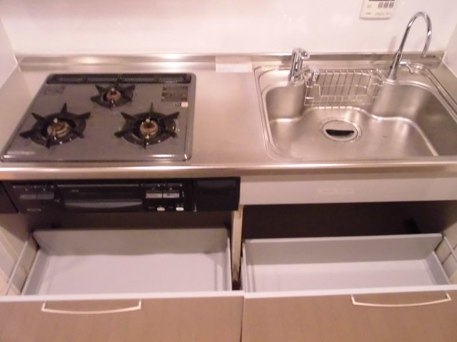 Kitchen. With gas grill