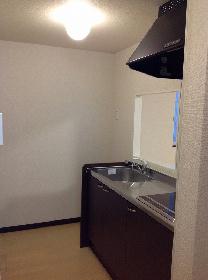 Kitchen. Flooring and equipment depends on the room number. 