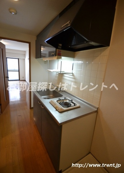 Kitchen. We are using a photo of the room of 1k type of the same building. As reference