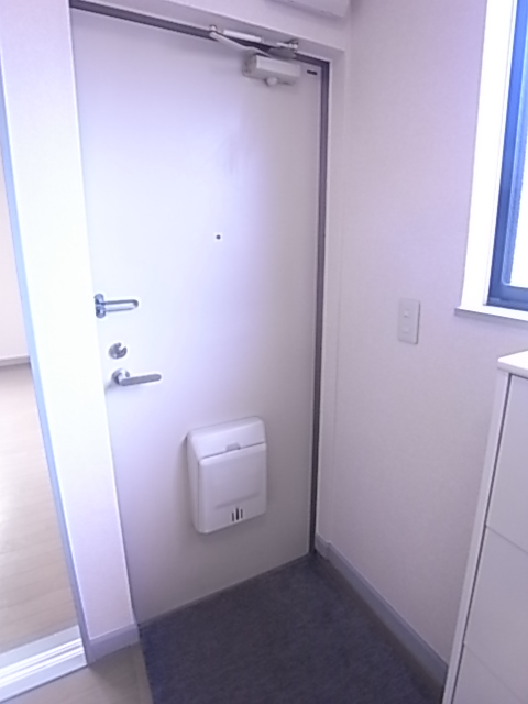 Entrance. There is a window in the front door! 