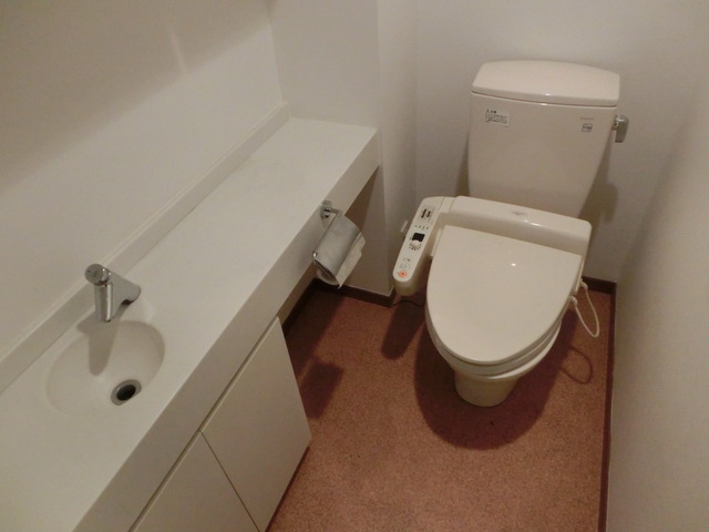 Toilet. With cleaning toilet seat Lavatories