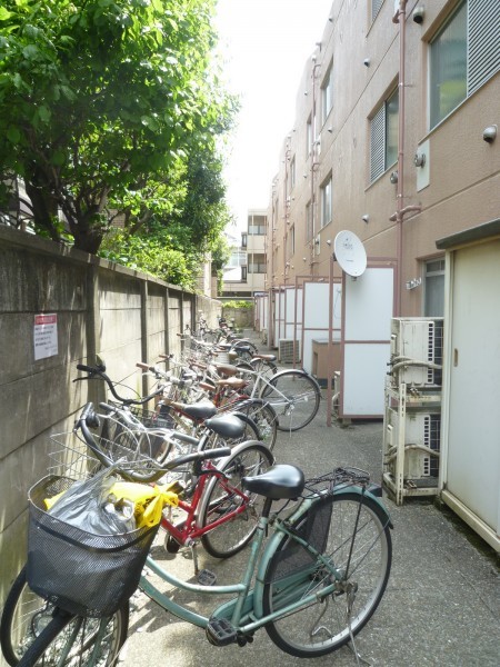 Balcony. Bicycle parking space