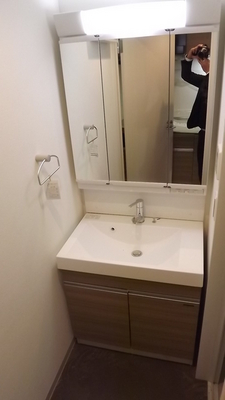 Washroom. Independent wash basin