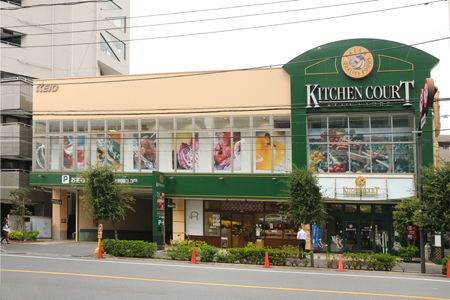 Supermarket. 837m until the Kitchen Court Kagurazaka store (Super)