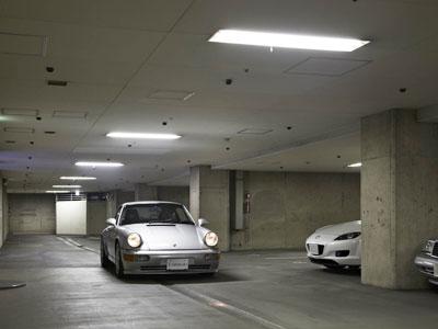 Parking lot. Common areas