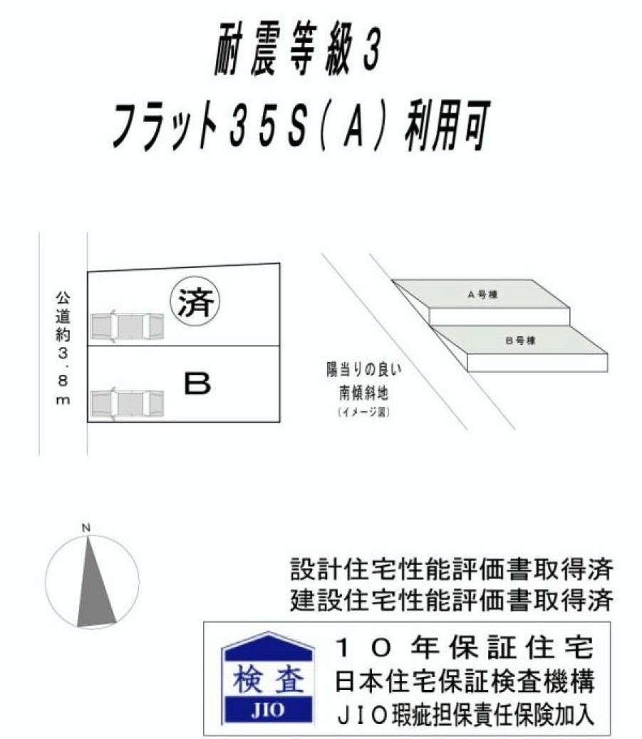 Compartment figure. 53,800,000 yen, 3LDK, Land area 76.05 sq m , Building area 75.5 sq m compartment view