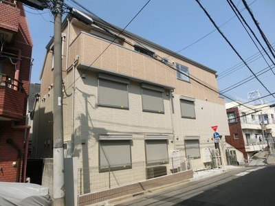 Building appearance. There is in a quiet residential area