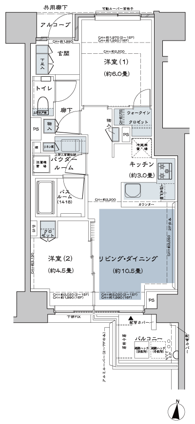 Floor: 2LD ・ K + WIC (walk-in closet), the occupied area: 55.07 sq m, Price: 56,800,000 yen, now on sale