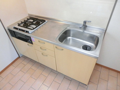 Kitchen. Two-burner gas stove with kitchen