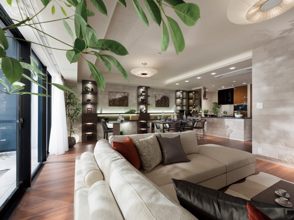 living ・ Dining (model room ・ 100M-2 type. March 2013 shooting.  ※ 3)