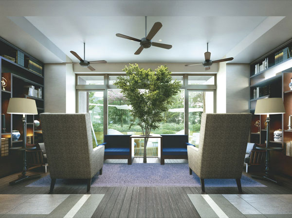 Shared facilities.  [Book Cafe (1F) Rendering ※ ] A book who Kinokuniya has select, Cup of coffee. From the topic of the new book to the great book of yesteryear, Broad lineup attractive.