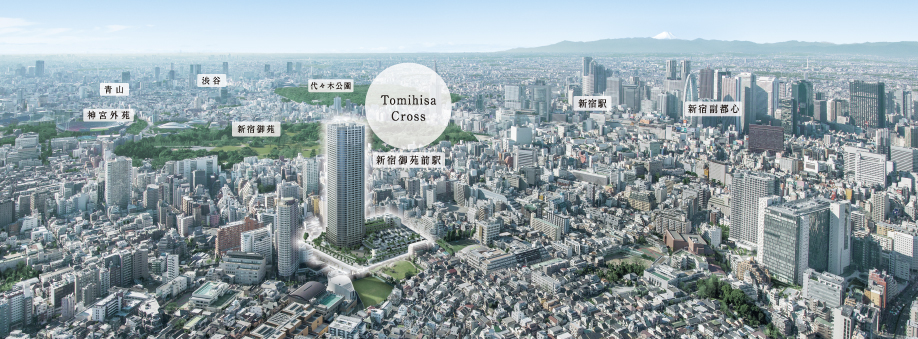 CG processing Rendering depicting based on the drawings of the planning stage to an aerial photograph of the peripheral site (January 2013 shooting) ・ In fact a somewhat different in those synthesized. Also, It might change in the future. It should be noted, Details of appearance ・ Equipment ・ Piping, it has some omitted or simplified. Planting rather a representation of a status of a specific season, It does not grow to about Rendering at the time of completion. Telephone poles around the site ・ Label ・ Guardrail, etc. are not reproduced.