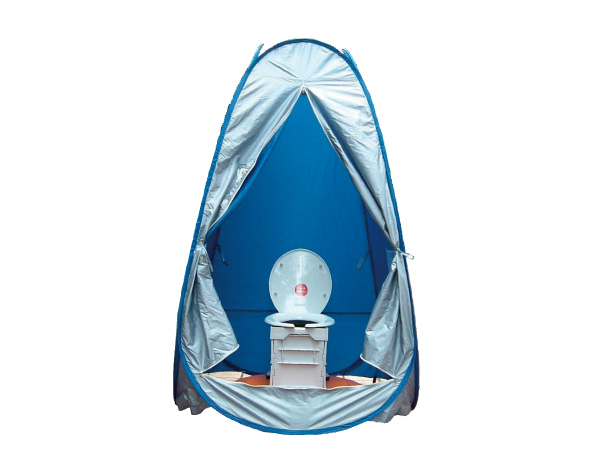 earthquake ・ Disaster-prevention measures.  [Emergency manhole toilet] It offers a disaster for the toilet with a tent that can be used and placed on top of the manhole of sewerage.