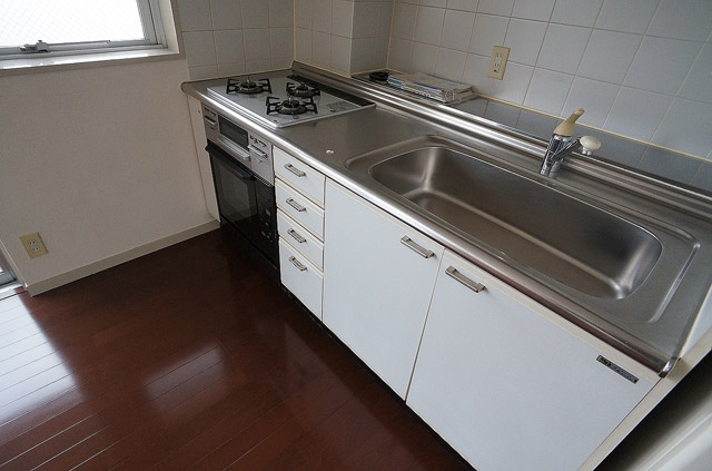 Kitchen. Very wide sink and work space