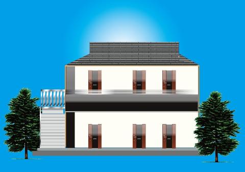 Building appearance. appearance