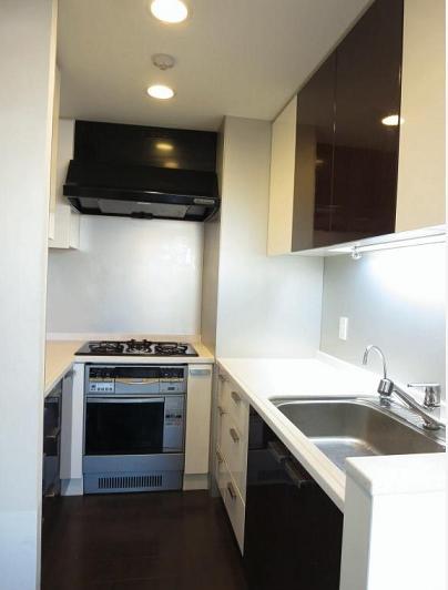 Kitchen. In cooking space also wide system kitchen U-shaped