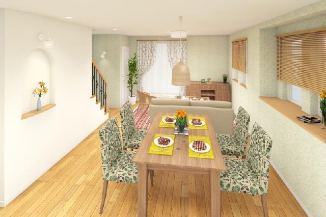 Same specifications photos (living). Same specification (furniture is an image)