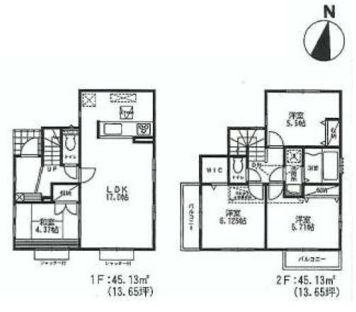 Floor plan. (3 Building), Price 50,800,000 yen, 4LDK, Land area 90.75 sq m , Building area 90.26 sq m