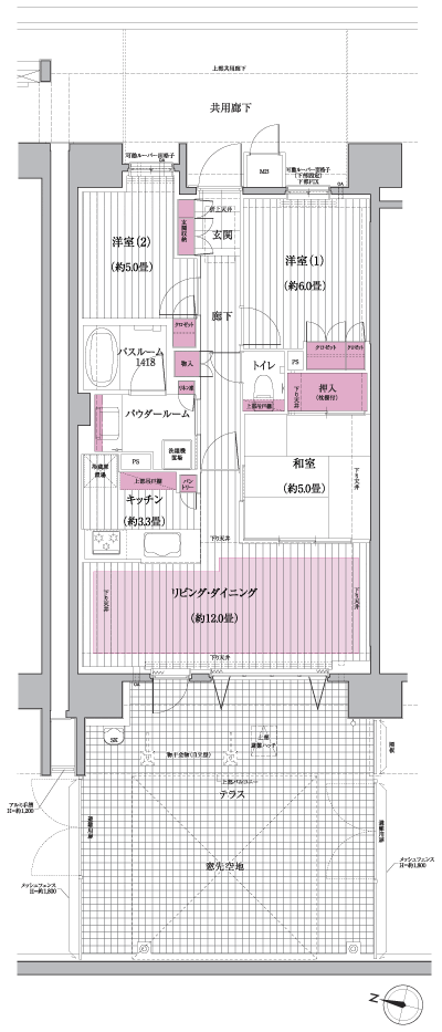 Floor: 3LDK, occupied area: 70.29 sq m