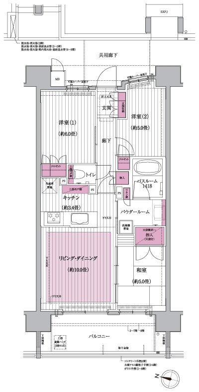 Floor: 3LDK, occupied area: 65.24 sq m