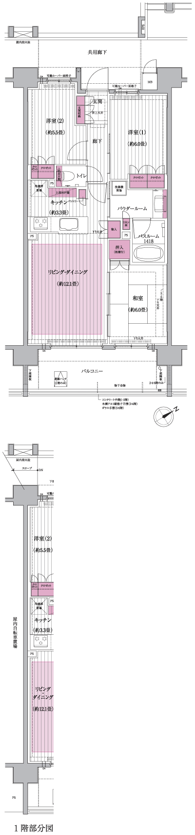 Floor: 3LDK, occupied area: 70.22 sq m