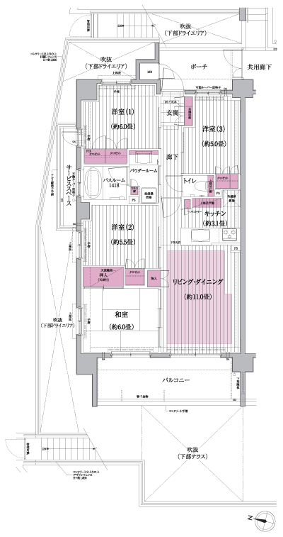 Floor: 4LDK, occupied area: 77.75 sq m