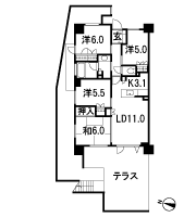 Floor: 4LDK, occupied area: 77.75 sq m