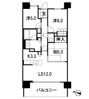 Floor: 3LDK, occupied area: 70.29 sq m