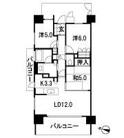 Floor: 3LDK, occupied area: 70.29 sq m
