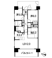 Floor: 3LDK, occupied area: 70.29 sq m