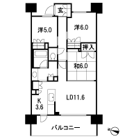 Floor: 3LDK, occupied area: 72.52 sq m