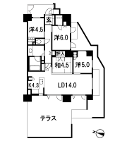 Floor: 4LDK + walk-in closet, the occupied area: 88.47 sq m
