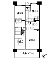 Floor: 3LDK, occupied area: 70.22 sq m