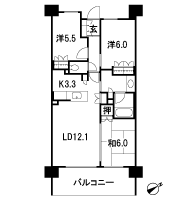 Floor: 3LDK, occupied area: 70.22 sq m