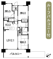 Floor: 3LDK, occupied area: 70.22 sq m
