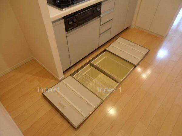 Receipt. The kitchen is happy under the floor with storage