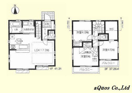 Floor plan. 49,800,000 yen, 3LDK, Land area 83.75 sq m , Building area 78.57 sq m