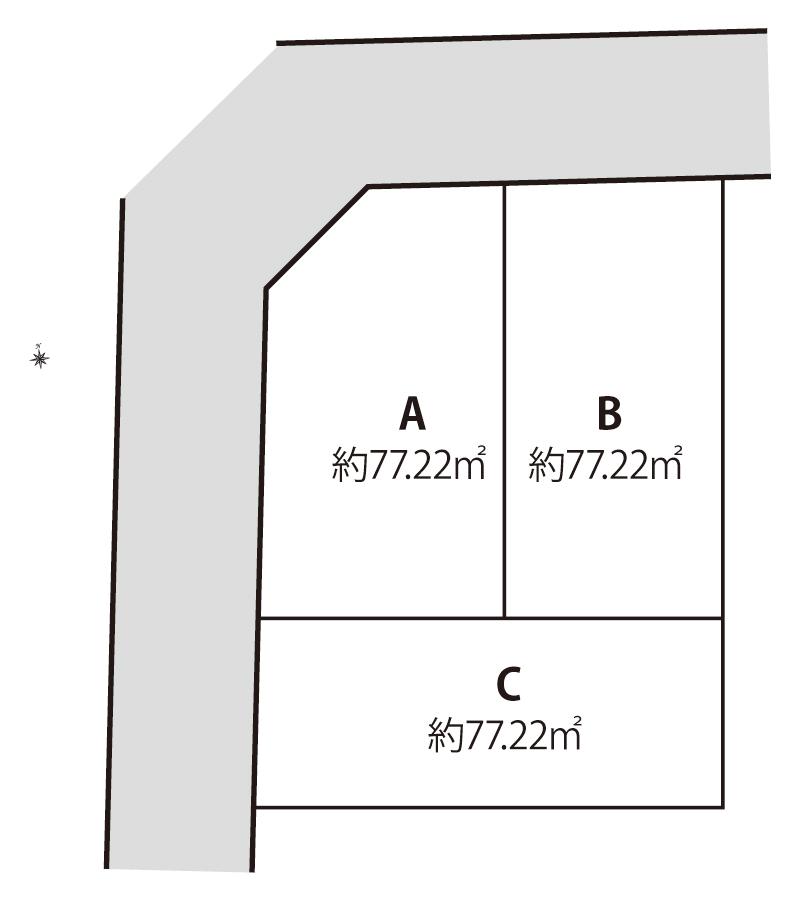 Compartment figure. 69,050,000 yen, 4LDK, Land area 77.23 sq m , Building area 110.15 sq m