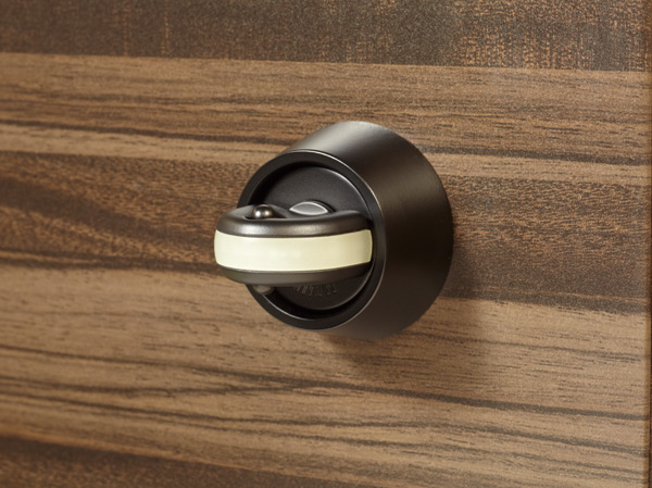 Security.  [Crime prevention thumb turn] Effective in the prevention of turning the thumb-turn using an instrument from external. To prevent unauthorized unlocking.