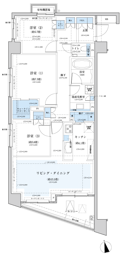 Floor: 3LDK + WIC + N, the occupied area: 84.32 sq m, Price: 68,880,000 yen, now on sale