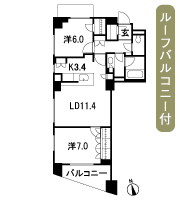Floor: 2LDK + WIC + SIC, the occupied area: 65.13 sq m, Price: 58,880,000 yen, now on sale