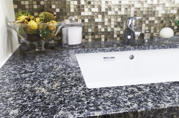 Vanity with natural stone