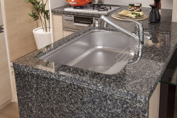 Other.  [Kitchen top plate of the natural stone used ・ side] Classy natural stone, Easy to clean not only looks