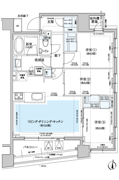 Floor: 3LDK + 3WIC + SIC, the occupied area: 71 sq m