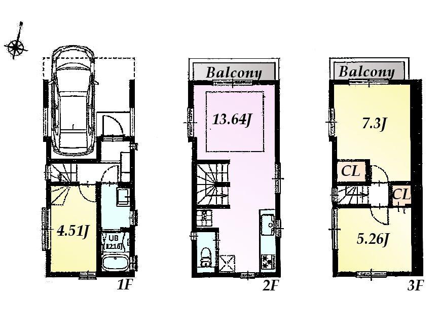 Building plan example (floor plan). Building plan example building price 1512     Ten thousand yen, Building area  78.22  sq m