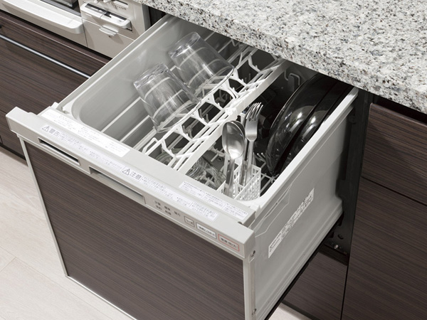 Kitchen.  [Dish washing and drying machine] To reduce the housework, Water can be saved, Standard equipped with a dish washing and drying machine. (Same specifications)