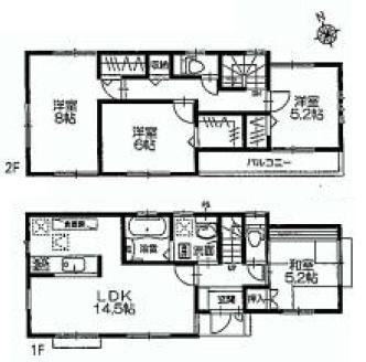 Floor plan. 65,800,000 yen, 4LDK, Land area 120 sq m , Building area 95.22 sq m