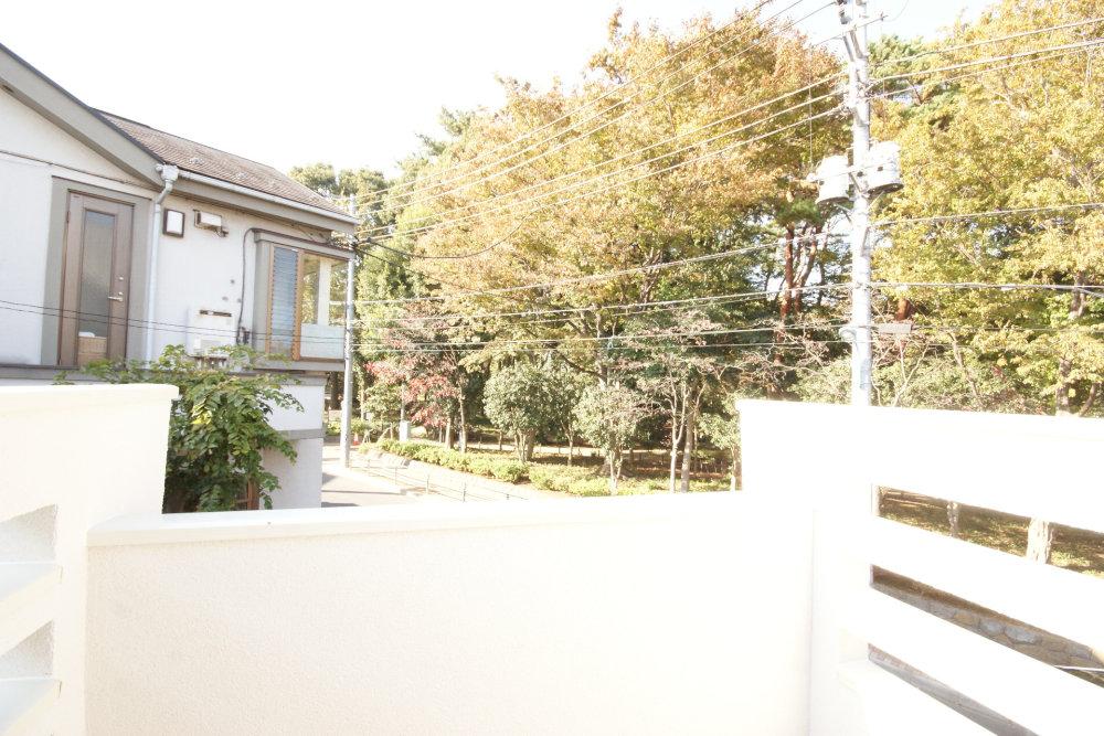 View photos from the dwelling unit. Park is spread in front of the eye.